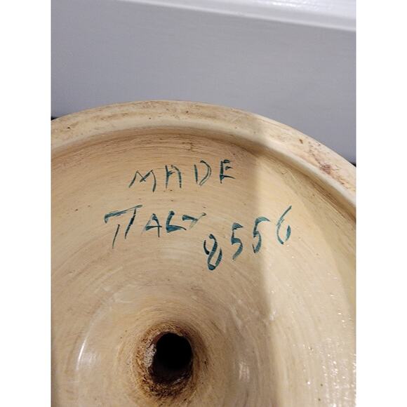 Roman Italian Style Vase Pottery Flowers Bouquet Container Cream Gold #8556 - Picture 4 of 8